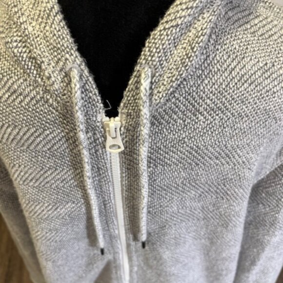 Faherty Mens Whitewater Gray Shell Loop Full Zip Hoodie Medium - Picture 4 of 9